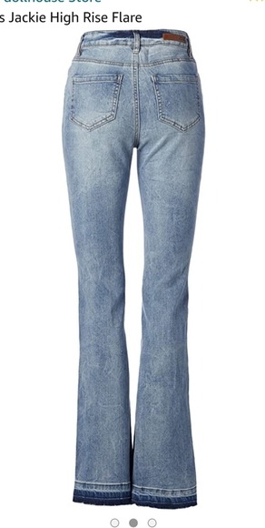 Dollhouse Jackie High Rise Distressed Released Hem Flare Jeans Size 5 - Picture 3 of 9